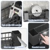 Sink Organiser Black with Towel Holder, Kitchen Organiser Sink with