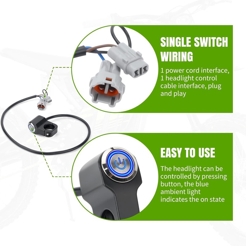 RIDLOG Surron Headlight Switch Surron Motorcycle Light On/Off Switch Fit