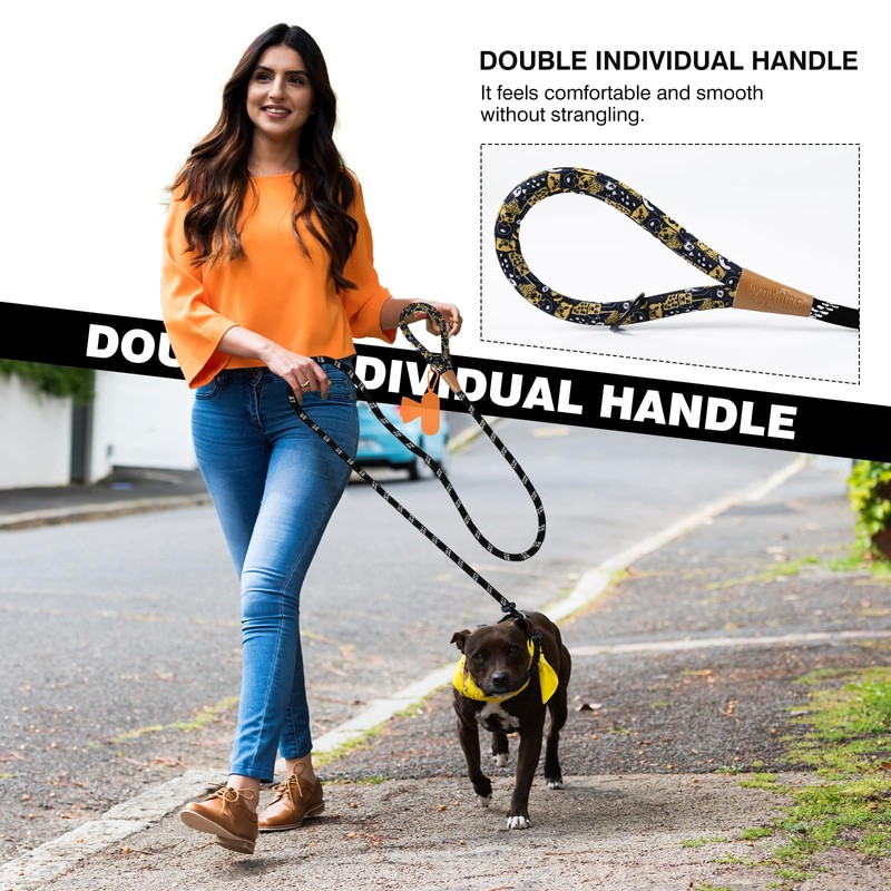 lynxking Slip Lead Dog Leash Reflective, Heavy Duty Comfortable Strong