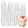 EASERCY 200 Pack 5 oz Plastic Square Dessert Cups with