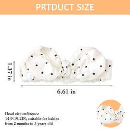 Baby Girl Headbands Rabbit Ears Headband for Kids Polka Dot Headband Baby Girl Hair Bows Headbands for Girls Toddlers Cute Bunny Ears Hairband Hair Bow Accessories