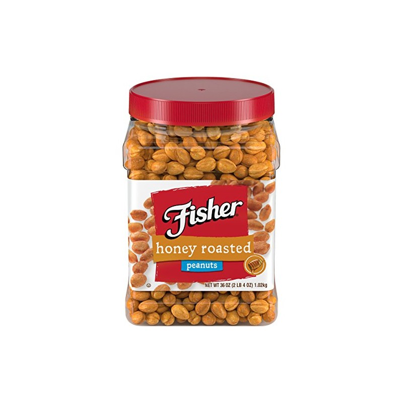 FISHER Snack Honey Roasted Peanuts, 36 oz