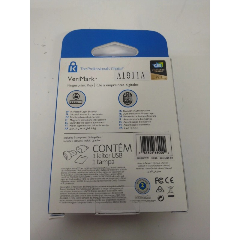 ‎Kensington NEW ‎Kensington K68000WW VeriMark USB Biometric Fingerprint Key in