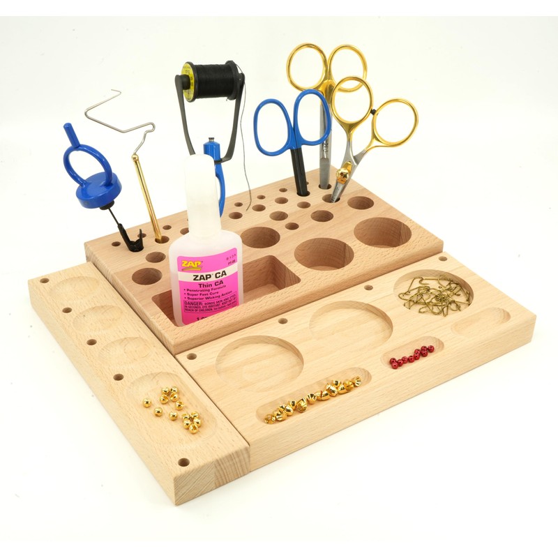 Kingfisher Fly Tying Wooden Tool Station