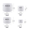 6 Empty White Plastic Cosmetic Containers with Inner Lining and
