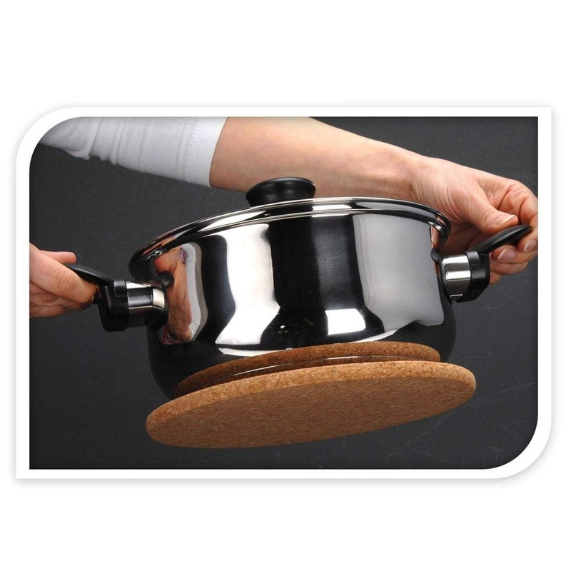 Magnetic Cork Trivet | 21cm Round Magnetic Cork Trivet Heat