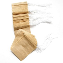 Tmwinners Unbleached String-Attached Disposable Tea Bags (100 Pieces)