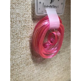 Unbranded New 22 Piece PINK GLITTER Jelly(16) Bracelets &(6) Rings Set - 3 Shades of Pink