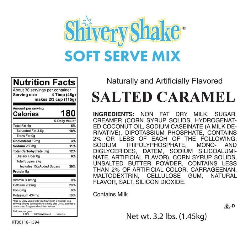 Shivery Shake Salted Caramel Soft Serve Ice Cream Mix