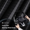 Car Steering Wheel Cover Carbon Fiber Snap On Steering Wheel