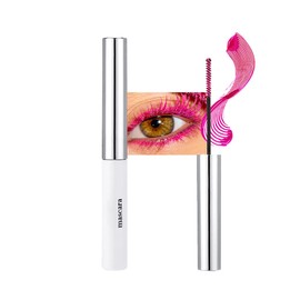 BINGBRUSH Colored Mascara for Eyelashes, Voluminous Colorful Mascara, Pink Purple Blue Green Red-Lengthening, Defining, Curling, Multiplying Formula (#06-Rose pink, 1 Count (Pack of 1))