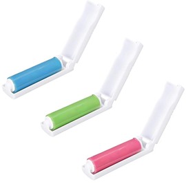 3 PCS Mini Lint Ro ller Washable Reusable Lint Roller Foldable Stick It Roller with Cover Handheld Pet Hair Remover for Carpets Sofa Clothes Furniture Cars