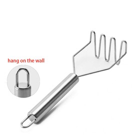 Potato Mashers, Potato Masher Stainless Steel Professional Kitchen Cooking Utensil Non Slip Handle Vegetable Masher Ricer