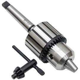 HAowosi 1/32"- 5/8" Drill Chuck with MT2 Shank | #2 Morse Taper Arbor (B18),Heavy Duty Drill Press Chuck with a Chuck Key
