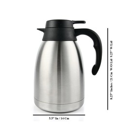 Heritage66 Thermal Coffee Carafe -Triple Wall Vacuum insulated Flask- keeping Beverages Hot for 12 hours /24 hours cold Tea, Water, and Coffee Dispenser (1.5 Liter/50 Oz)