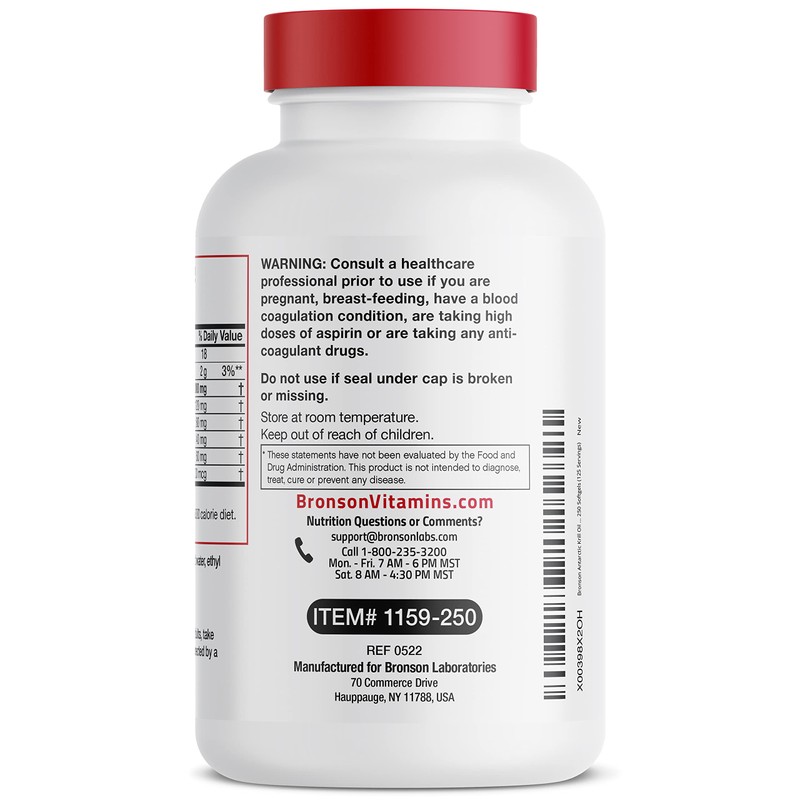 Bronson Antarctic Krill Oil 2000 mg with Omega-3s EPA, DHA,