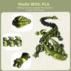 12in Flexible 3D Printed Dragon with Eyes, Articulated Fidget 3D