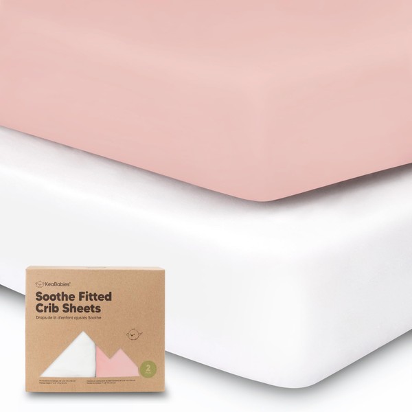 2-Pack Organic Crib Sheets for Boys, Girls - Jersey Fitted