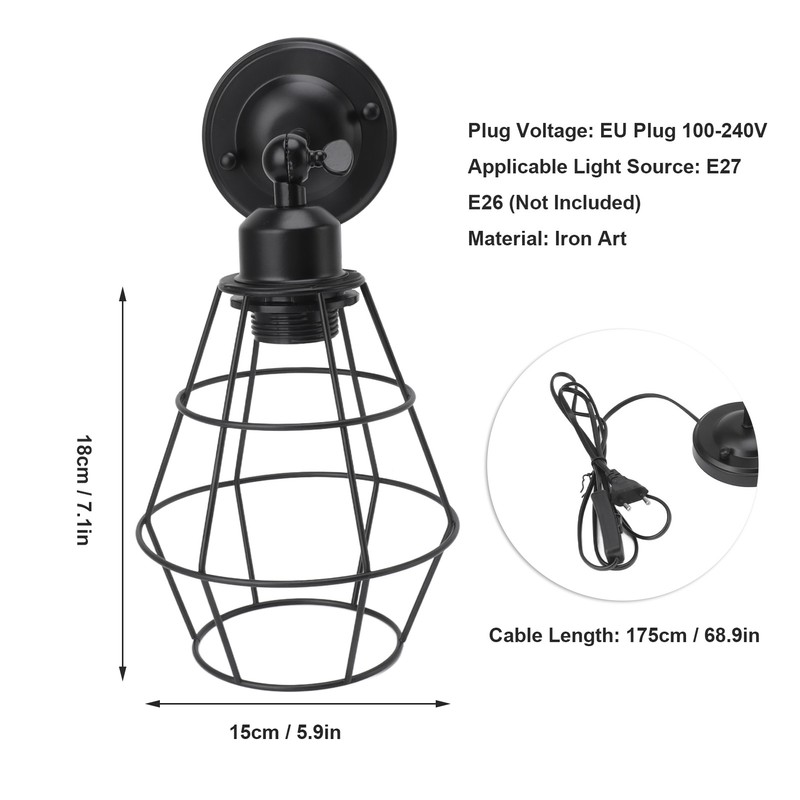 Farmhouse Wall Light Fixtures Industrial Wall Mount Vintage Bedside Light