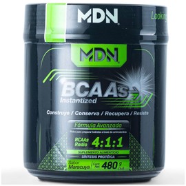 Bcaas Instantized Mdn Sports 480g, Sabor Maracuy, 40 Servicios, radio 411, Leucina, Isoleucina, Vailna, Calidad Pura.                                 