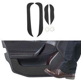 X AUTOHAUX Leather Car Door Anti Kick Pad Sticker for Honda HR-V 2015-2019, for Honda Vezel 2015-2019 Door Side Edge Protector Interior Accessories Black 1 Set