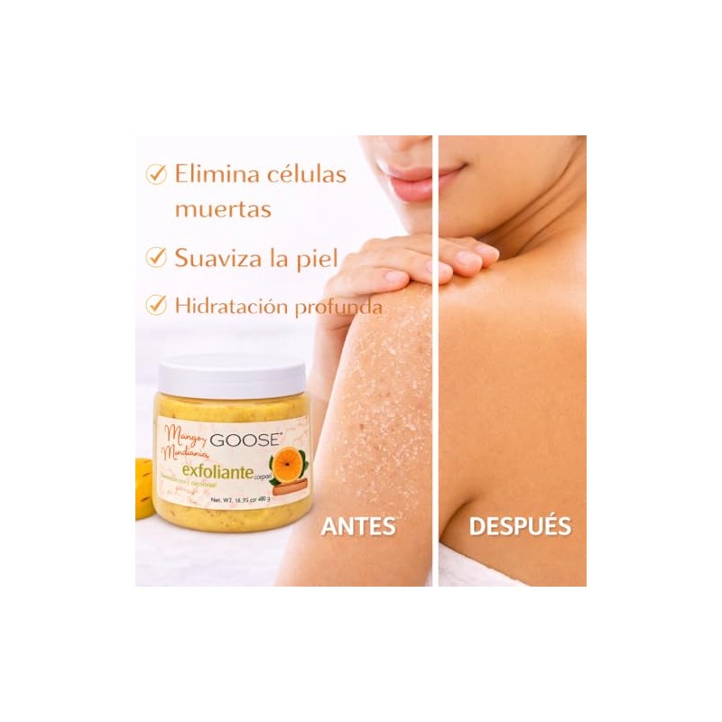 GOOSE Body Scrub Exfoliante Corporal 480 g – Piel Suave