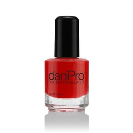 daniPro Doctor Formulated Nail Polish, 0.5 oz First Kiss - Bright Red Fingernail Polish & Toenail Polish with Undecylenic Acid, Biotin & Vitamins - Vegan Formula for Healthy Nails