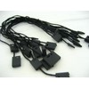 50pcs of Black Tag String Lock Fastener Labeling Tagging Supplies