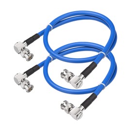 Yuslao 12G SDI Cable 2FT BNC Right Angle SDI Video Cable RG6 75ohm Coaxial Cable Ultra Low Loss for 8K 4K 6G-SDI 3G Video Security Camera SDI Converter(2 Pcs)