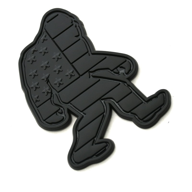 1x USA Flag Sasquatch Emblem American Flag Bigfoot Car Badge