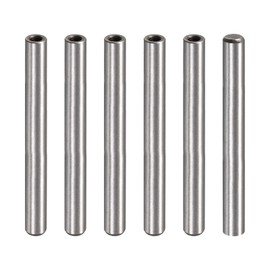 sourcing map M6 Internal Thread Dowel Pin 6pcs 10x100mm Chamfering Flat Carbon Steel Cylindrical Pin Bed Bookshelf Metal Devices Industrial Pins