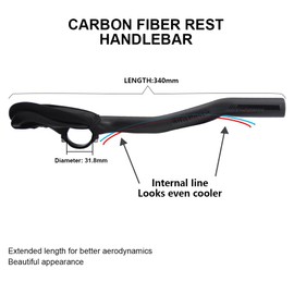 Alfa Pasca Triathlon Handlebar Attachment Road Bike Carbon 31.8 Aero Triathlon Handlebar Carbon 340 mm TT Bar Extender