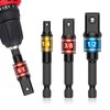 Impact Driver Socket Adapter Set, Extension Bit 1/4, 3/8, 1/2