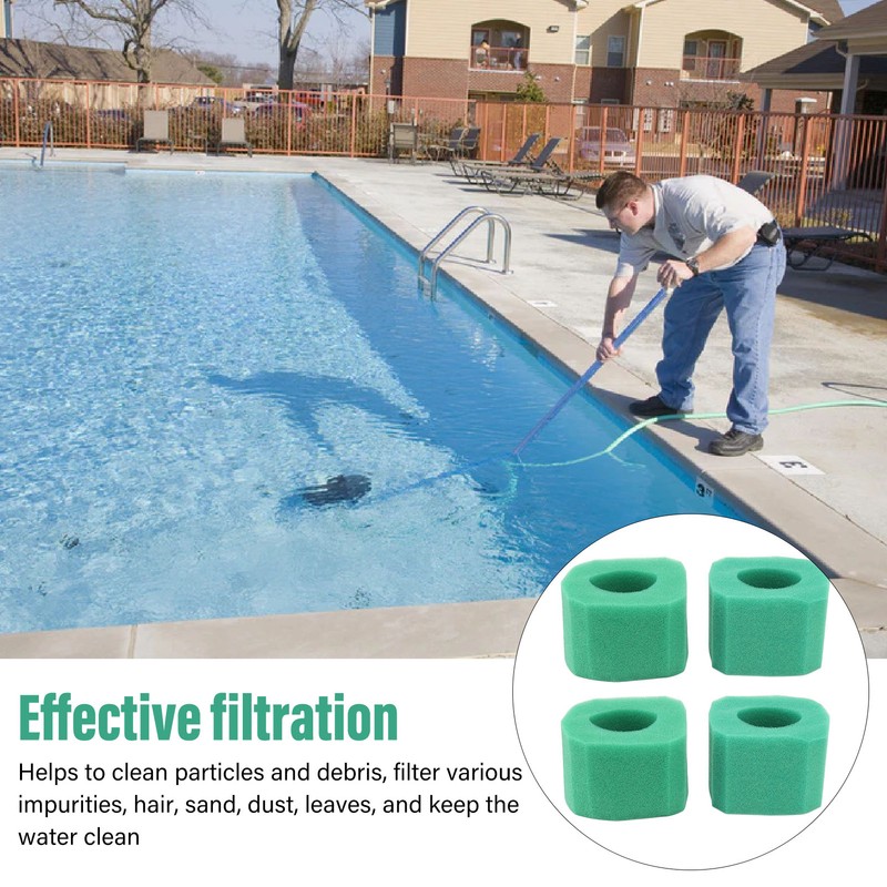 4pcs Pool Filter Cartridge Sponge Reusable Durable Practical Filter Foam