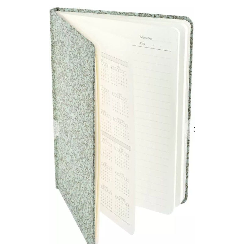 Ecoleatherette A5 Ruled Notebook - Flowers