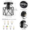 Semi Flush Mount Ceiling Light, 2 Pack Black Cage Ceiling