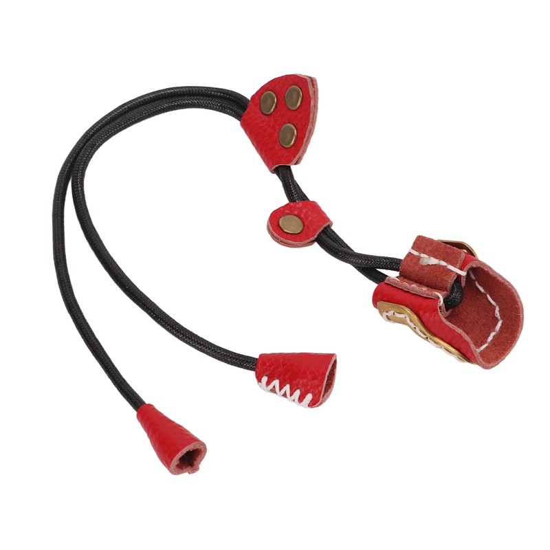 Archery Thumb Protector Regulable Design Safety Rope Brass Cowhide Material