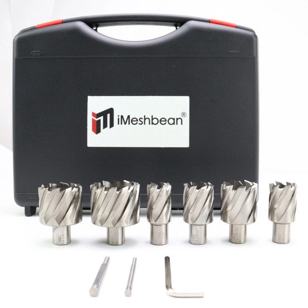 iMeshbean 9PCS Annular Cutter Set 1"-2" HSS Magnetic Drill Bits