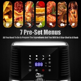 Uten Air Fryer 5.8QT Touch Screen 1700W OilLess Healthy Bake Cooker Fryer Kitchen