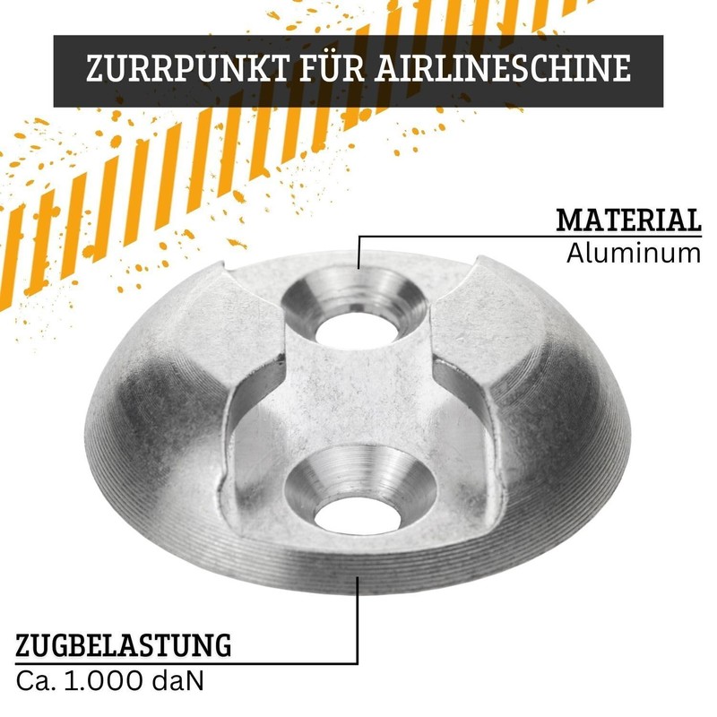 Safetytex Lashing Point for Airline Rail - Lashing Plate Made