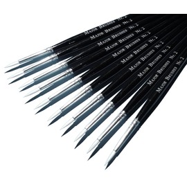 Major Brushes Sable Substitute Size 2 Paint Brushes - Pack of 10