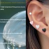 2-Pairs Bio-Ceramic Stud Earrings Set - Mix & Match Heart