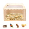 Chicken Brooder Box,Large Size, 15.74"x11.81"x 11.81", Wooden Brooder Box for