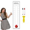 Goal Setting Fundrasing Thermometer - 48"x12" Dry Erase Self-Adhesive Goal