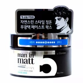 Elastine 가볍게 쏙 엘라스틴 맨인매트 무광택 자연스런 스타일링 페이스트 왁스 80g Lightly Fix Elasticity Men's Matt Non-Gloss Natural Styling Paste Wax 80g