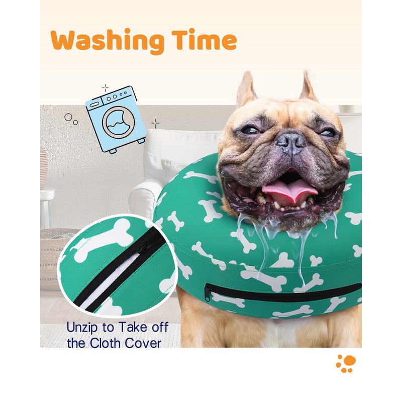 Supet Inflatable Dog Cone Collar Alternative After Surgery, Dog Neck