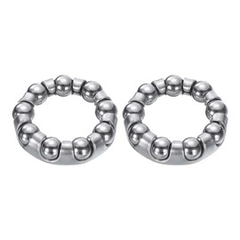 sourcing map Bicycle Crank Ball Bearing 2/7Inch (6.35mm) x 9 Balls, 12pcs Replacement Ball Bearings for Mountain Bottom Bracket Bearings Bike Wheel Frame Bearing Repair