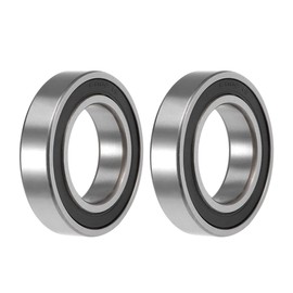 sourcing map Pack of 2 Grooved Ball Bearings 6008-2RS Z2 Double Shielded Carbon Steel 40 mm x 68 mm x 15 mm