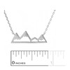 Spinningdaisy Handcrafted Brushed Metal Snow Mountain Necklace (Silver)