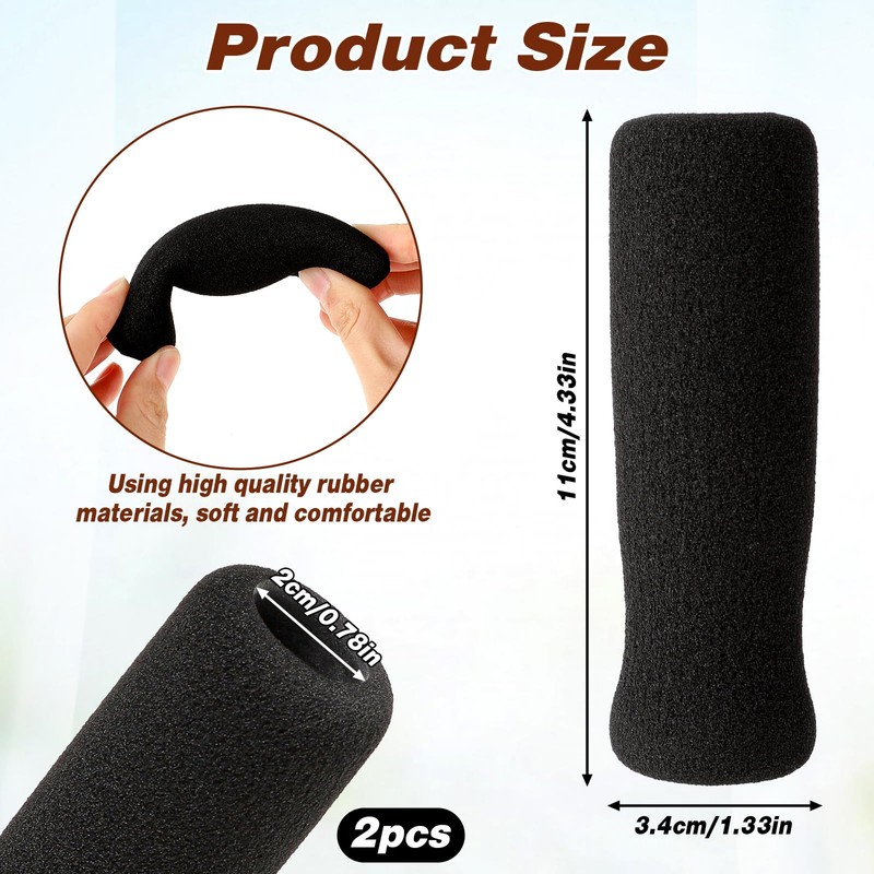 Cane Handle Grip Replacement, 2 PCS Walking Stick Grips for
